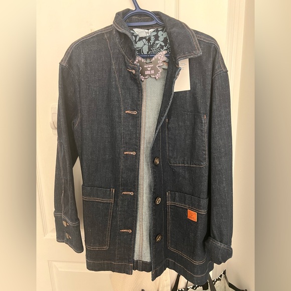 Anna Sui x Old Navy Dark Blue Denim Chore Jacket LIMITED EDITION - Picture 8 of 10